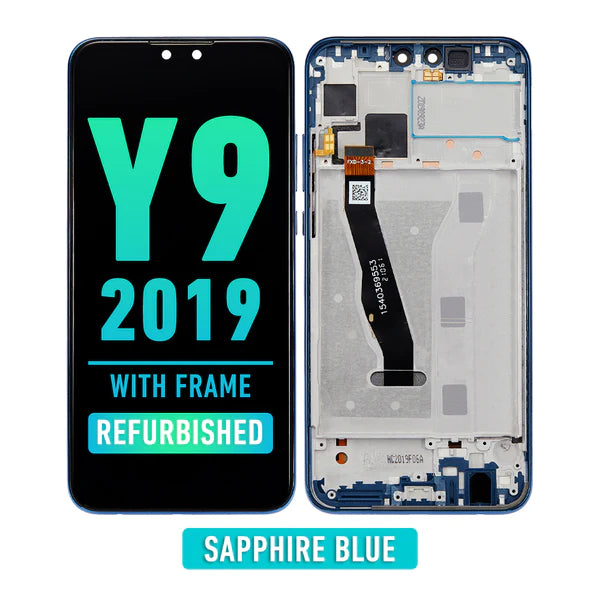 Huawei Y9 (2019) Pantalla LCD De Reemplazo Con Bisel (Reacondicionada) (Azul Zafiro)