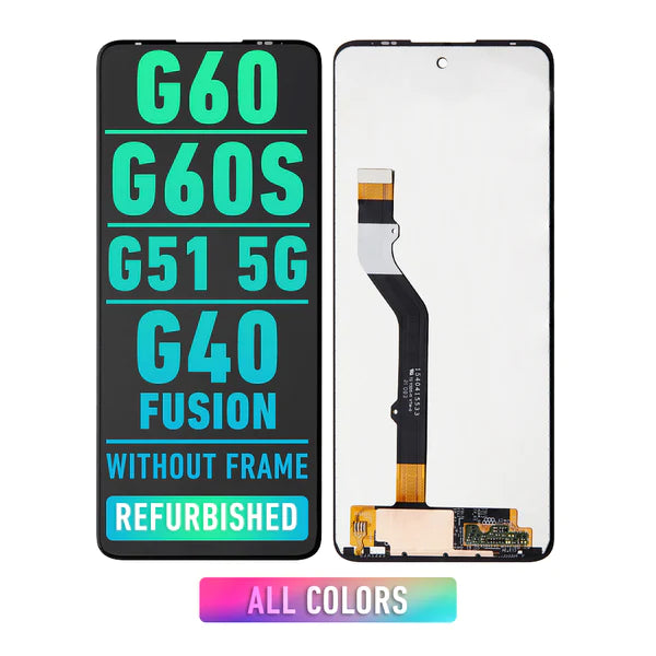 Motorola Moto G60 (XT2135-1 / 2021) / G60S (XT2133 / 2021) / G51 5G (XT2171 / 2021) / G40 Fusion (XT2147-1 / 2021) Pantalla LCD Sin Bisel (Reacondicionada) (Todos los Colores)