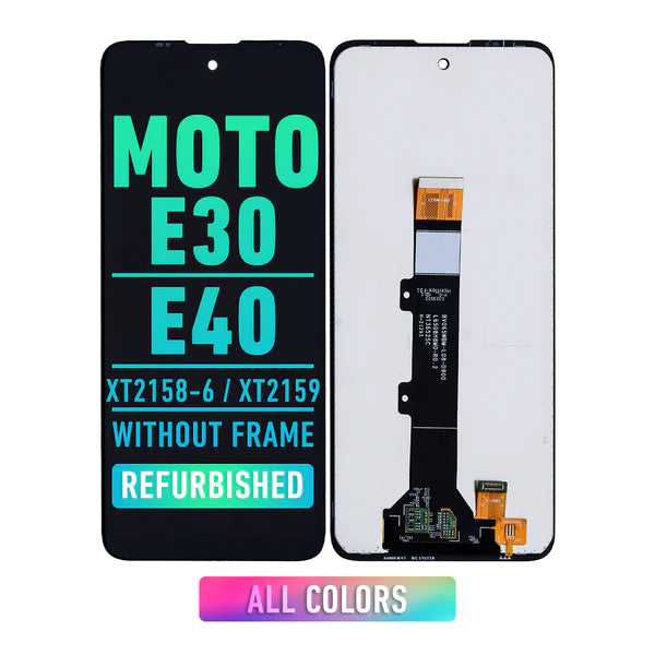 Motorola Moto E40 (XT2159 / 2021) E30 (XT2158-6 / 2021) Pantalla LCD Sin Bisel (Reacondicionada) (Todos Los Colores)