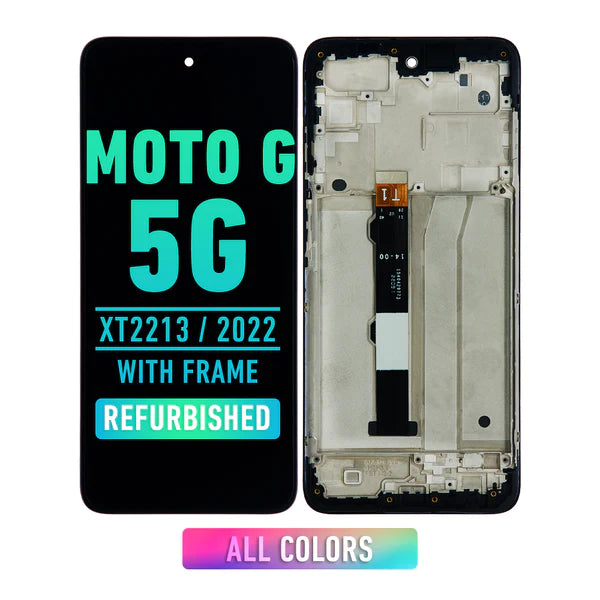 Motorola Moto G 5G (XT2213 / 2022) Pantalla LCD Con Bisel (Reacondicionada) (Todos Los Colores)