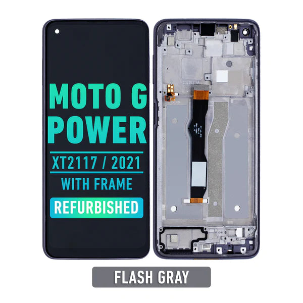Motorola Moto G Power (XT2117 / 2021) Pantalla LCD Con Bisel (Reacondicionada) (Flash Gris)