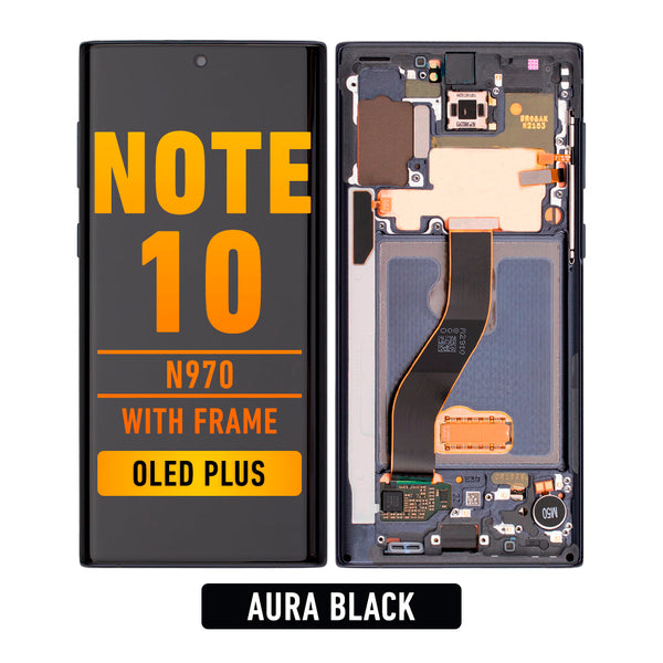 Samsung Galaxy Note 10 OLED Pantalla De Remplazo Con BIsel (OLED PLUS) (Aura Black)