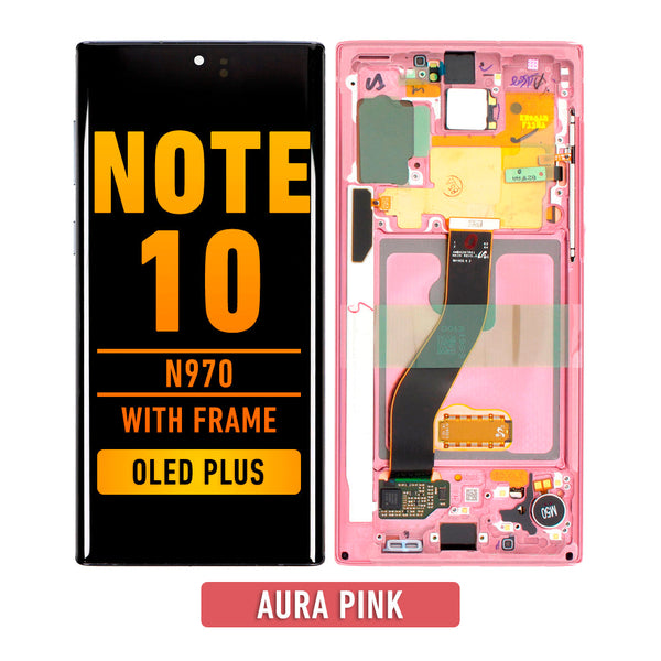 Samsung Galaxy Note 10 OLED Pantalla De Remplazo Con Bisel (OLED PLUS) (Aura Pink)