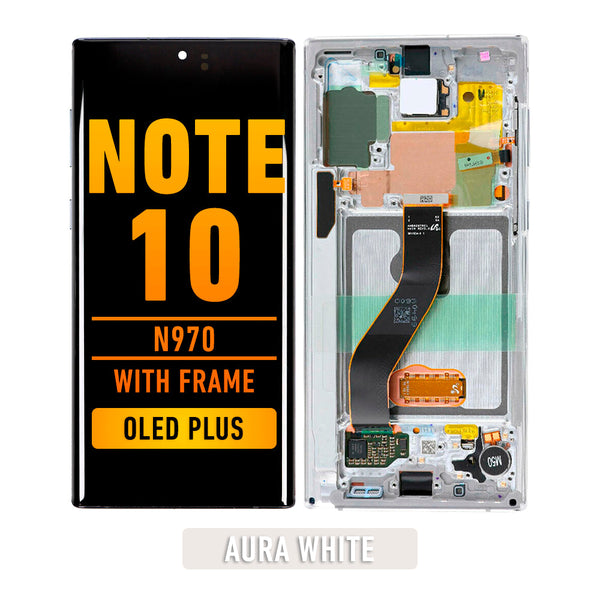 Samsung Galaxy Note 10 OLED Pantalla De Remplazo Con Bisel  (OLED PLUS) (Aura White)