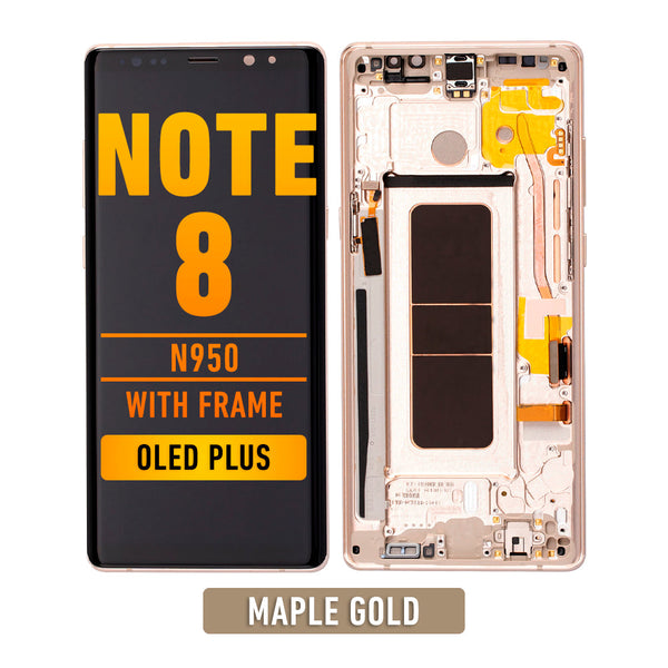 Samsung Galaxy Note 8 OLED Pantalla De Remplazo Con Bisel (OLED PLUS) (Maple Gold)
