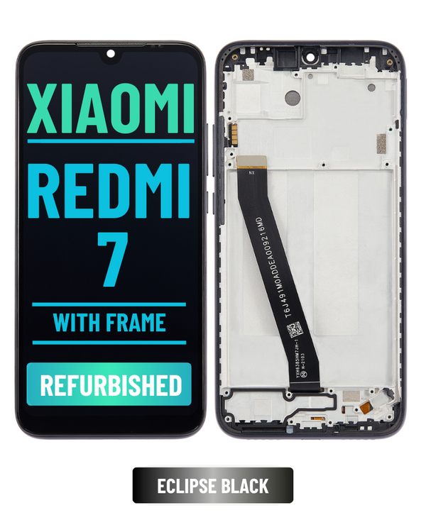 Xiaomi Redmi 7 Pantalla LCD De Reemplazo Con Bisel (Reacondicionada) (Negro Eclipse)