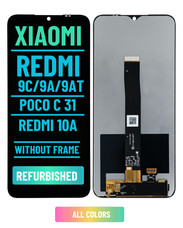 Xiaomi Redmi 9C / 9A / 9AT / POCO C31 / 10A Pantalla LCD De Reemplazo Sin Bisel (Reacondicionada) (Todos Los Colores)