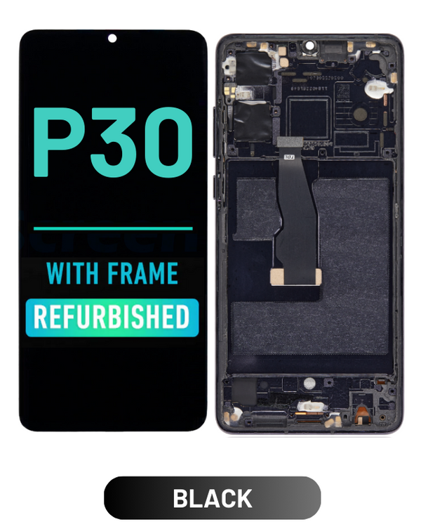Huawei P30 - Pantalla OLED De Reemplazo Con Bisel (Reacondicionada) (Negro)