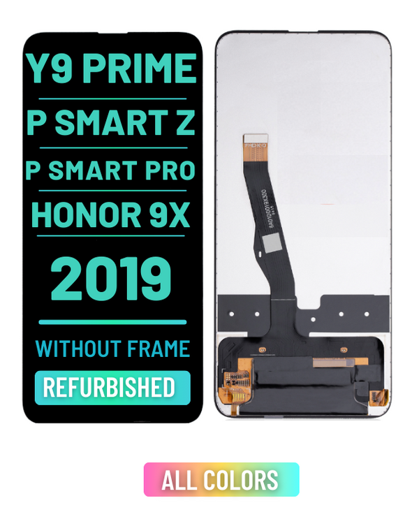 Huawei Y9 PRIME (2019) / P Smart Z (2019) / P Smart Pro / Y9S (2019) / Honor 9X Pantalla LCD De Reemplazo Sin Bisel (Todos Los Colores) (Reacondicionada)