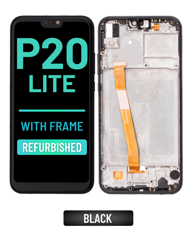 Huawei P20 Lite (2018) / Nova 3e - Pantalla LCD De Reemplazo Con Bisel (Reacondicionada) (Negro Medianoche)