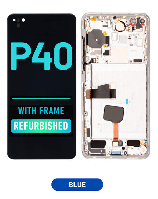 Huawei P40 - Pantalla OLED De Reemplazo Con Bisel (Reacondicionada) (Azul Oceano Profundo)
