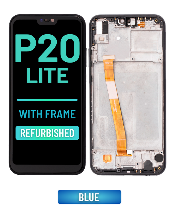 Huawei P20 Lite (2018) / Nova 3e - Pantalla LCD De Reemplazo Con Bisel (Reacondicionada) (Azul Klein)