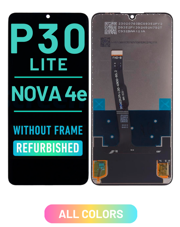 Huawei P30 lite / Nova 4e - Pantalla De Reemplazo Sin Bisel (Reacondicionada) (Todos Los Colores)