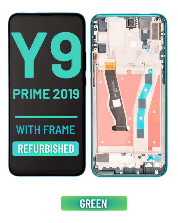 Huawei Y9 Prime Pantalla LCD De Reemplazo Con Bisel (Reacondicionada) (Verde Esmeralda)