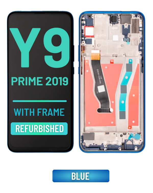 Huawei Y9 Prime Pantalla LCD De Reemplazo Con Bisel (Reacondicionada) (Azul Zafiro)