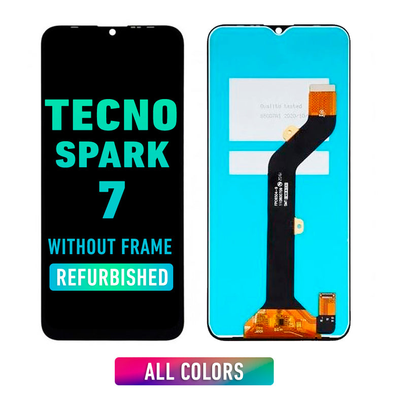 Tecno Spark 7 / Spark 7T Pantalla LCD Sin Bisel (Reacondicionada) (Todos Los Colores)