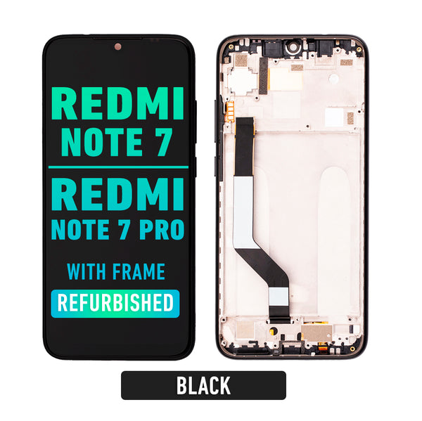 Redmi Note 7 / 7 Pro Pantalla LCD De Reemplazo Con Bisel (Reacondicionada) (Negra)