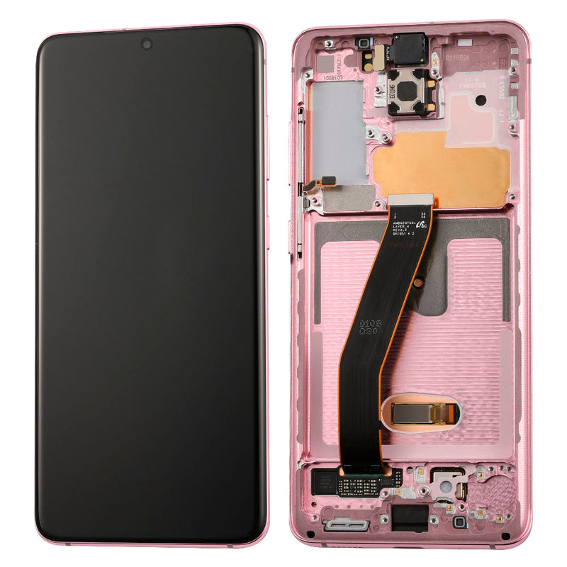 Samsung Galaxy S20 5G LCD  Pantalla De Remplazo Con Bisel (Compatible For All Carriers Except Verizon 5G UW Model) (Aftermarket Incell) (Cloud Pink)