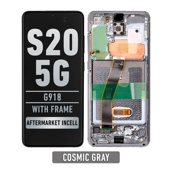 Samsung Galaxy S20 5G LCD  Pantalla De Remplazo Con Bisel (Compatible For All Carriers Except Verizon 5G UW Model) (Aftermarket Incell) (Cosmic Gray)