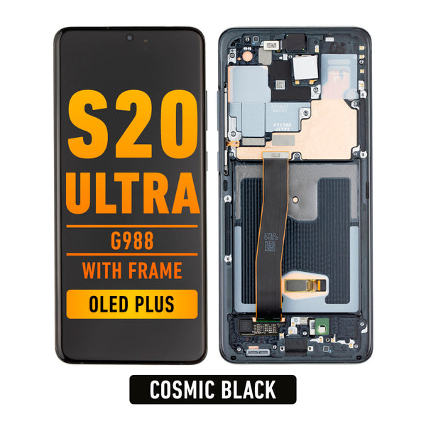 Samsung Galaxy S20 Ultra 5G OLED  Pantalla De Remplazo Con Bisel (OLED PLUS) (Cosmic Black)