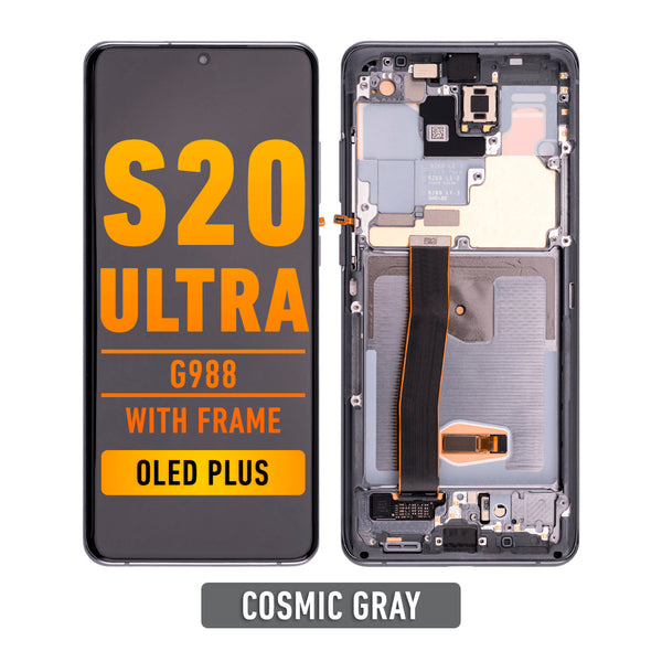 Samsung Galaxy S20 Ultra 5G OLED  Pantalla De Remplazo Con Bisel (OLED PLUS) (Cosmic Gray)