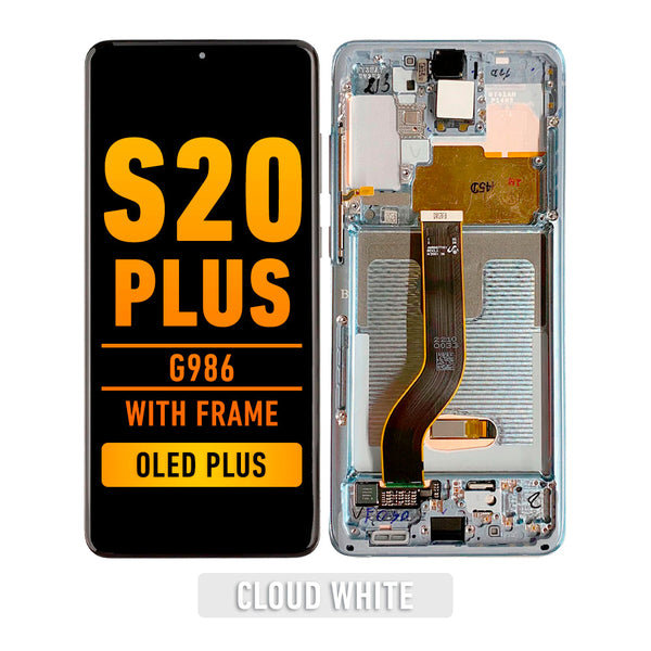 Samsung Galaxy S20 Plus 5G OLED Pantalla De Remplazo Con Bisel (OLED PLUS) (Cloud White)
