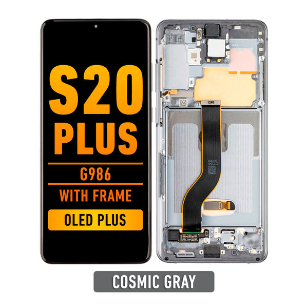 Samsung Galaxy S20 Plus 5G OLED Pantalla De Remplazo Con Bisel (OLED PLUS) (Cosmic Gray)