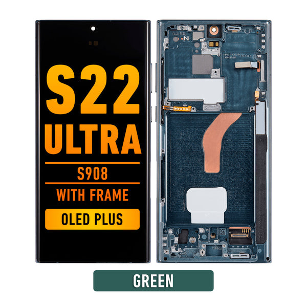 Samsung Galaxy S22 Ultra OLED  Pantalla De Remplazo Con Bisel (OLED PLUS) (Green)