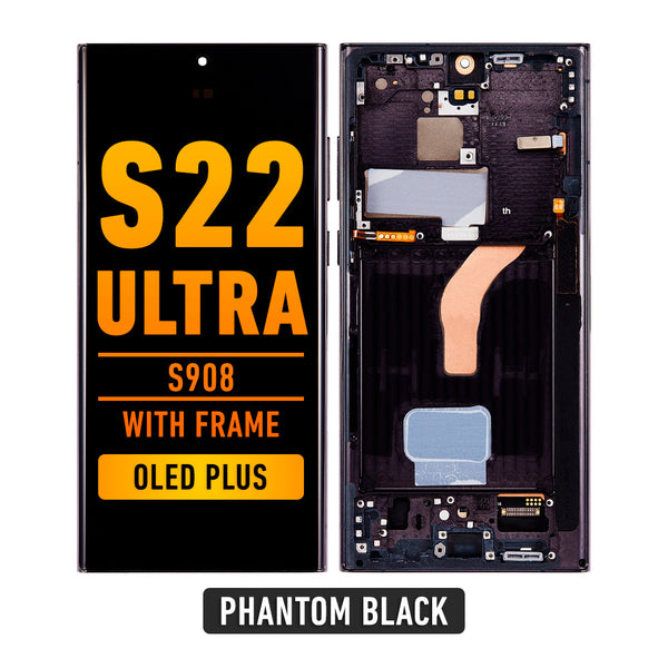 Samsung Galaxy S22 Ultra OLED  Pantalla De Remplazo Con Bisel (OLED PLUS) (Phantom Black)