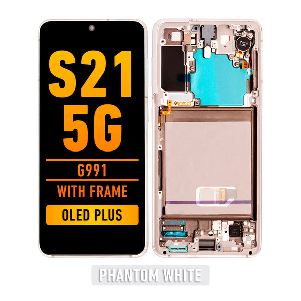 Samsung Galaxy S21 5G OLED Pantalla De Remplazo Con Bisel (OLED PLUS) (Phantom White)