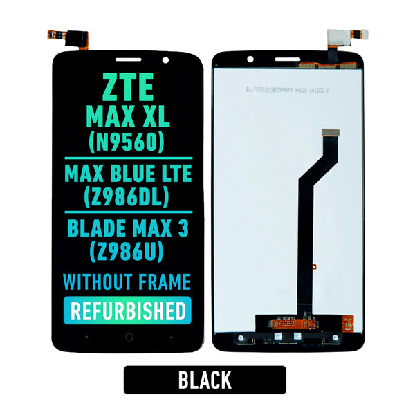 ZTE Max XL (N9560) / Max Blue LTE (Z986DL) / Blade Max 3 (Z986U) - Pantalla LCD De Reemplazo Sin Bisel (Reacondicionada)