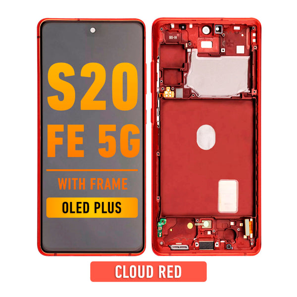 Samsung Galaxy S20 FE 5G OLED Pantalla De Remplazo Con Bisel (OLED PLUS) (Cloud Red)