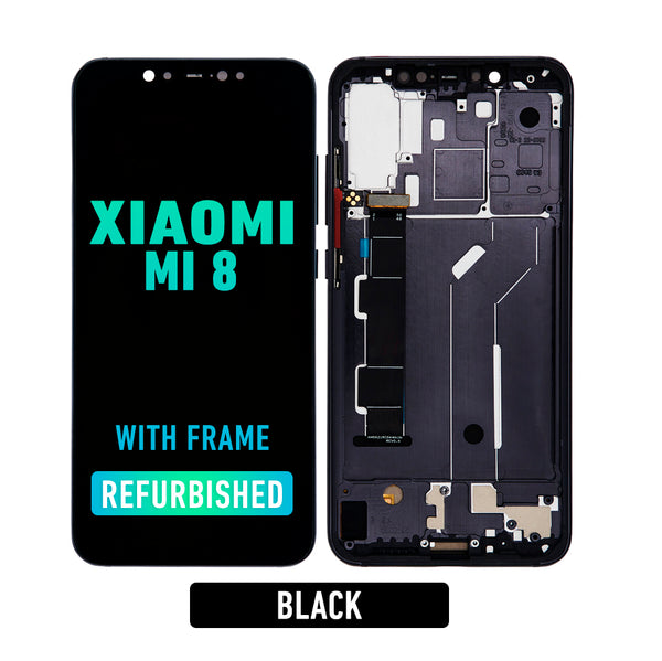 Xiaomi MI 8 Pantalla LCD De Reemplazo Con Bisel (Reacondicionada) (Negra)