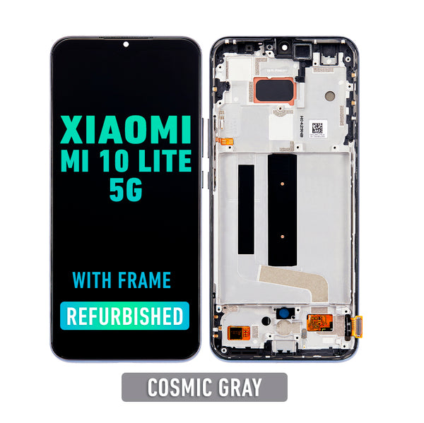 Xiaomi MI 10 Lite 5G Pantalla OLED De Reemplazo Con Bisel (Reacondicionada) (Gris Cosmico)