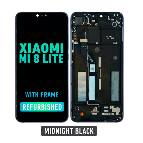 Xiaomi MI 8 Lite Pantalla LCD De Reemplazo Con Bisel (Reacondicionada) (Negro Medianoche)