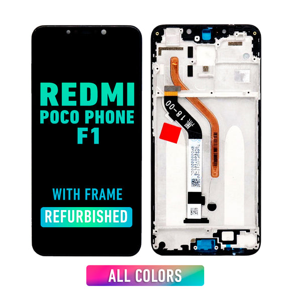 Xiaomi Pocophone F1 - Pantalla LCD De Reemplazo Con Bisel (Todos Los Colores)