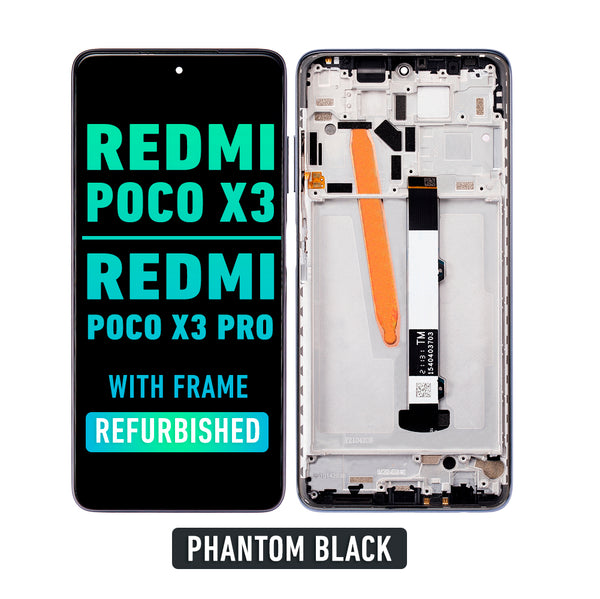 Xiaomi POCO X3 / X3 Pro Pantalla LCD De Reemplazo Con Bisel (Reacondicionada) (Negro Fantasma)