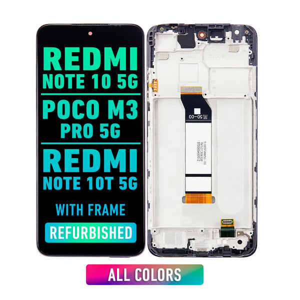 Xiaomi Redmi Note 10 5G / POCO M3 Pro 5G / Redmi Note 10T 5G Pantalla LCD De Reemplazo Con Bisel (Reacondicionada) (Todos Los Colores)