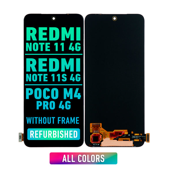 Xiaomi Redmi Note 11 / Redmi Note 11S 4G / Xiaomi POCO M4 Pro 4G Pantalla OLED De Reemplazo Sin Bisel (Reacondicionada) (Todos Los Colores)
