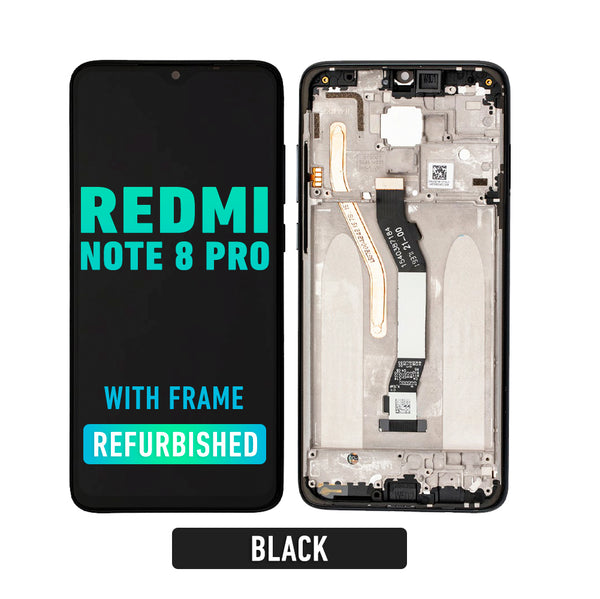Redmi Note 8 Pro - Pantalla LCD De Reemplazo Con Bisel (Reacondicionada) (Negra)