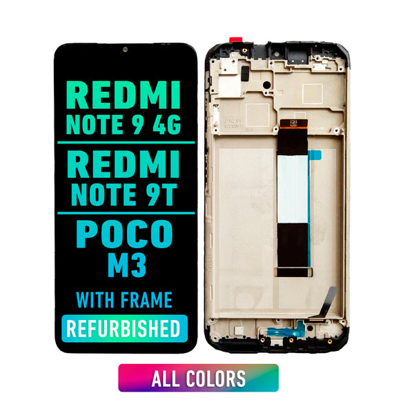 Xiaomi Redmi Note 9 4G / Redmi 9T / POCO M3 Pantalla LCD De Reemplazo Con Bisel (Reacondicionada) (Todos Los Colores)