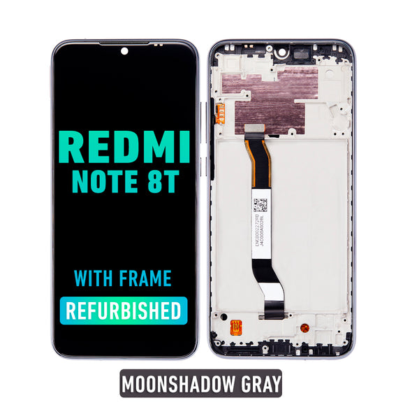 Redmi Note 8T Pantalla LCD De Reemplazo Con Bisel (Reacondicionada) (Gris Sombra Lunar)