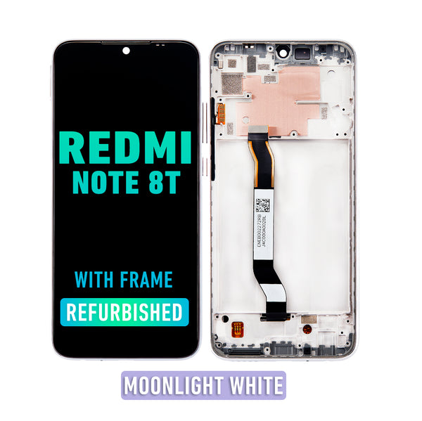 Xiaomi Redmi Note 8T Pantalla LCD De Reemplazo Con Bisel (Reacondicionada) (Blanco Brillo Lunar)