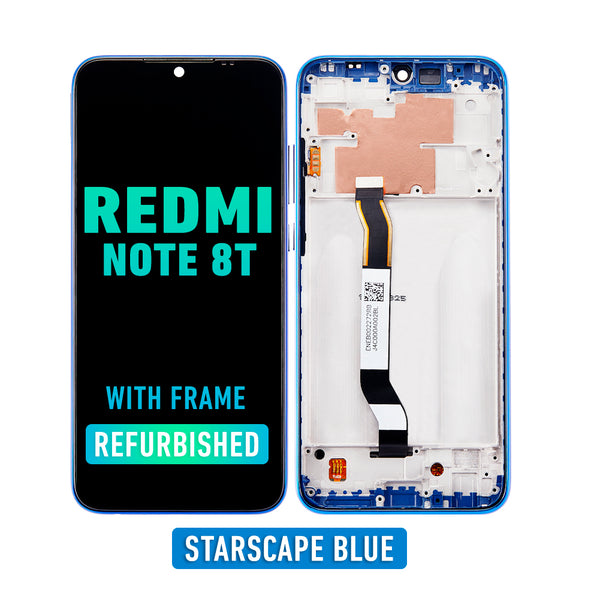 Xiaomi Redmi Note 8T Pantalla LCD De Reemplazo Con Bisel (Reacondicionada) (Azul Paisaje Estelar)