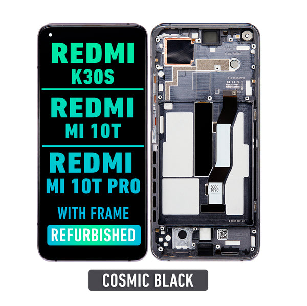 Xiaomi Redmi K30S / MI 10T / MI 10T Pro Pantalla LCD De Reemplazo Con Bisel (Reacondicionada) (Negro Cosmico)