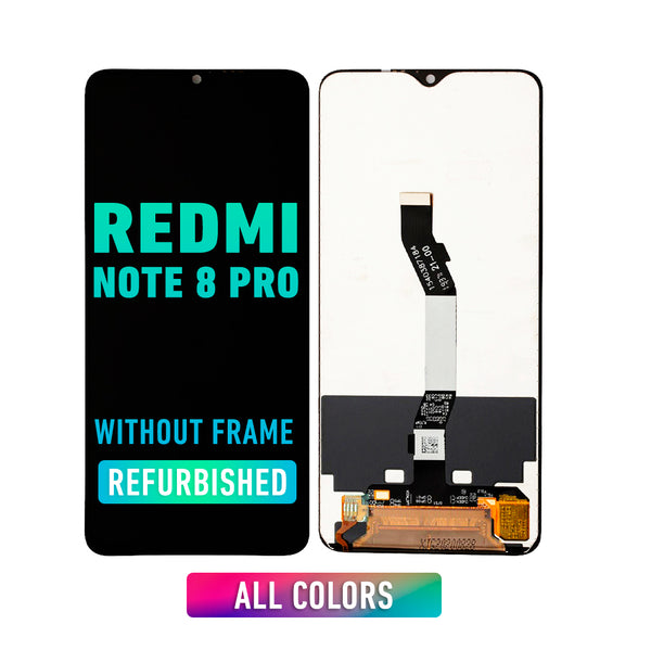Redmi Note 8 Pro - Pantalla LCD De Reemplazo Sin Bisel (Reacondicionada) (Todos Los Colores)