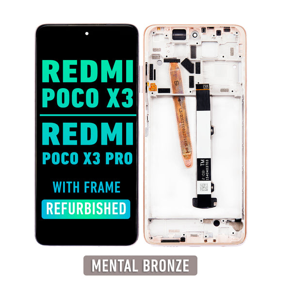 Xiaomi POCO X3 / X3 Pro Pantalla LCD De Reemplazo Con Bisel (Reacondicionada) (Bronce Metálico)