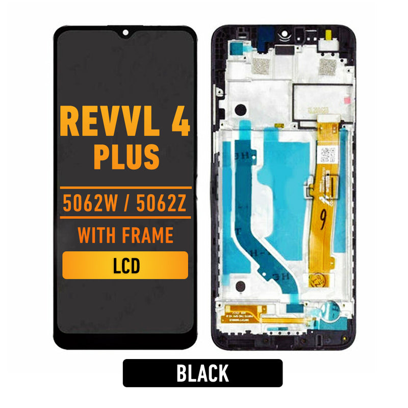 Revvl 4 Plus (5062 / 2020) / Alcatel 3X (5061 / 2020) - Pantalla LCD Con Bisel (Reacondicionada) (Negro)