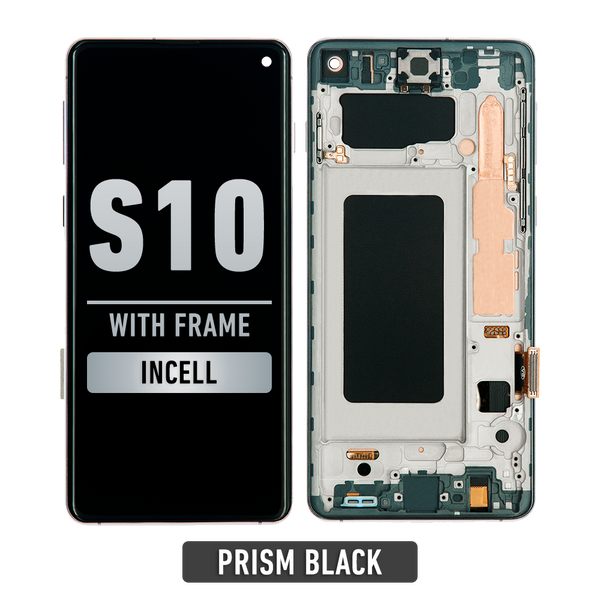 Samsung Galaxy S10 LCD Pantalla De Remplazo Con Bisel (SIN SENSOR DE HUELLA) (Aftermarket Incell) (Ceramic / Prism Black)