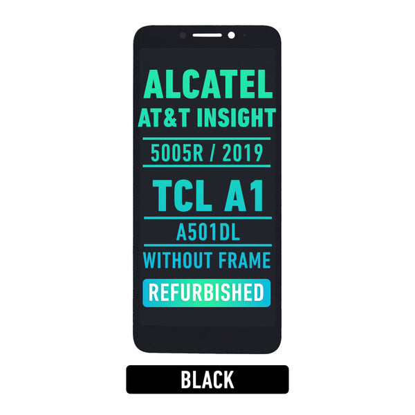 Alcatel AT&T Insight (5005R / 2019) / TCL A1 (A501DL) Pantalla OLED Sin Bisel (Reacondicionada) (Negro)